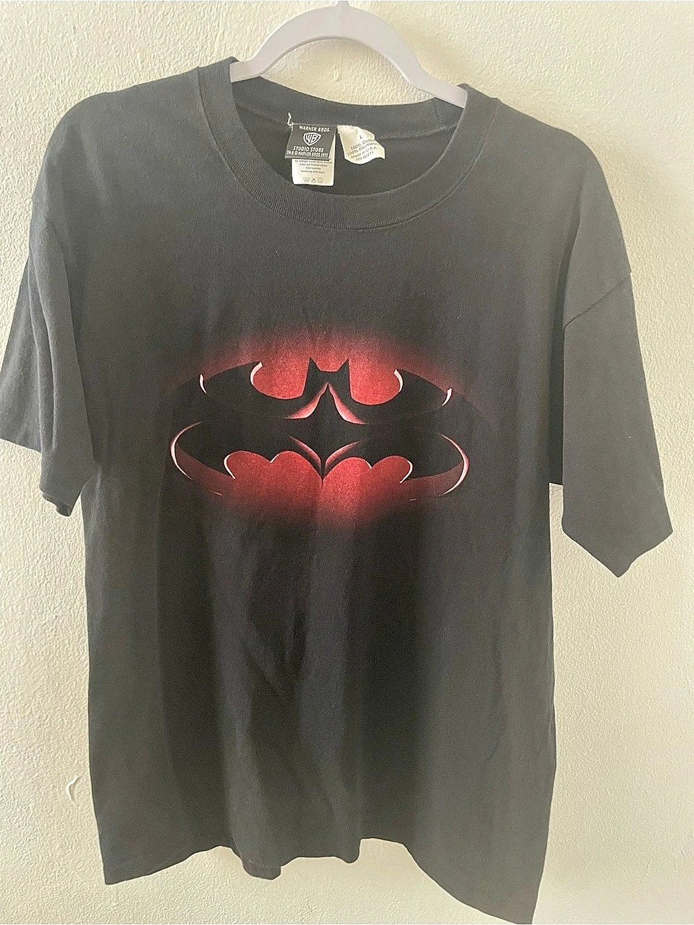 Warner Bros. Batman & Robin. Batman Graphic Tee Black Size Large
